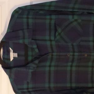 Sz.XXL Old Navy Green & Blue Plaid Long Sleeve Button Down Shirt